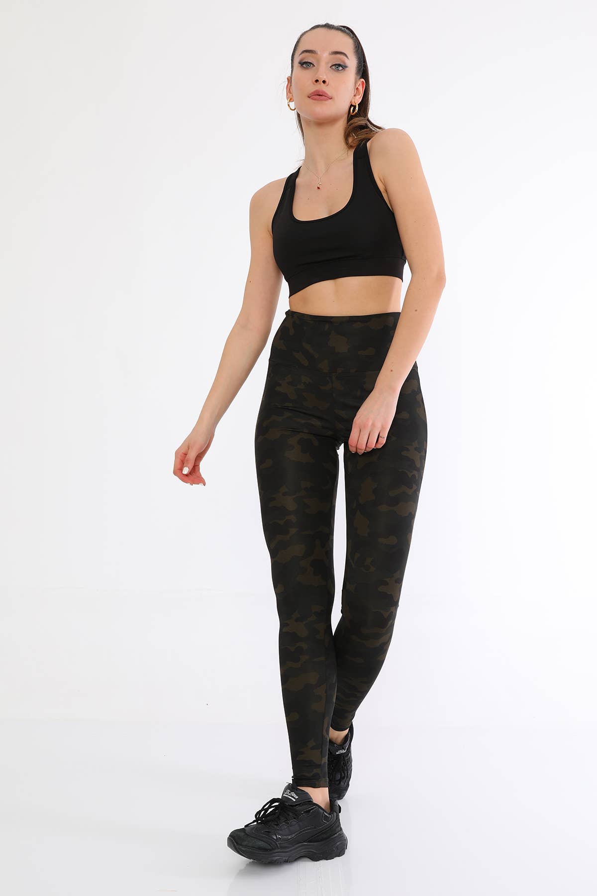 CM FASHION - Wholesale Athletic/Lounge Leggings - Women's - 00270 GREEN HIGH WAIST CAMOUFLAGE LEGGING