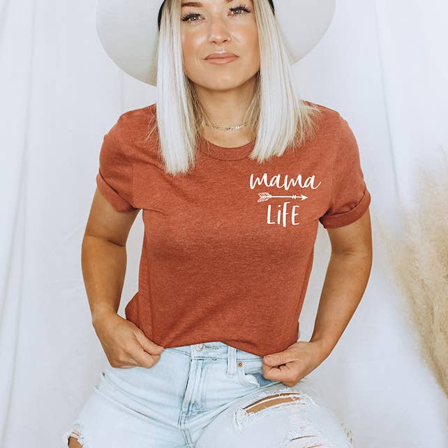 Mama Life T-Shirt Mom Tee Mother's Day Mommy Quote Shirt for wholesale by Zoe Creative Co