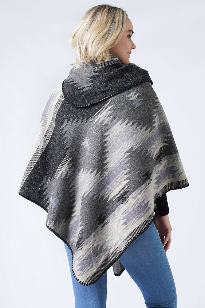 Hana - Wholesale Poncho - Women's - Western Pattern Poncho8