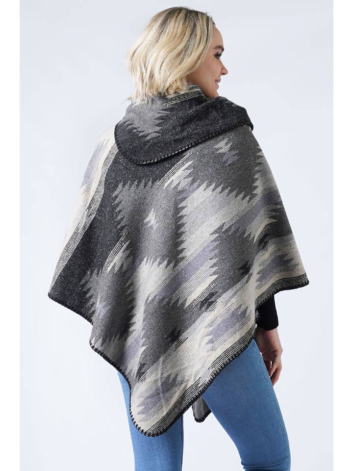 Hana - Wholesale Poncho - Women's - Western Pattern Poncho8