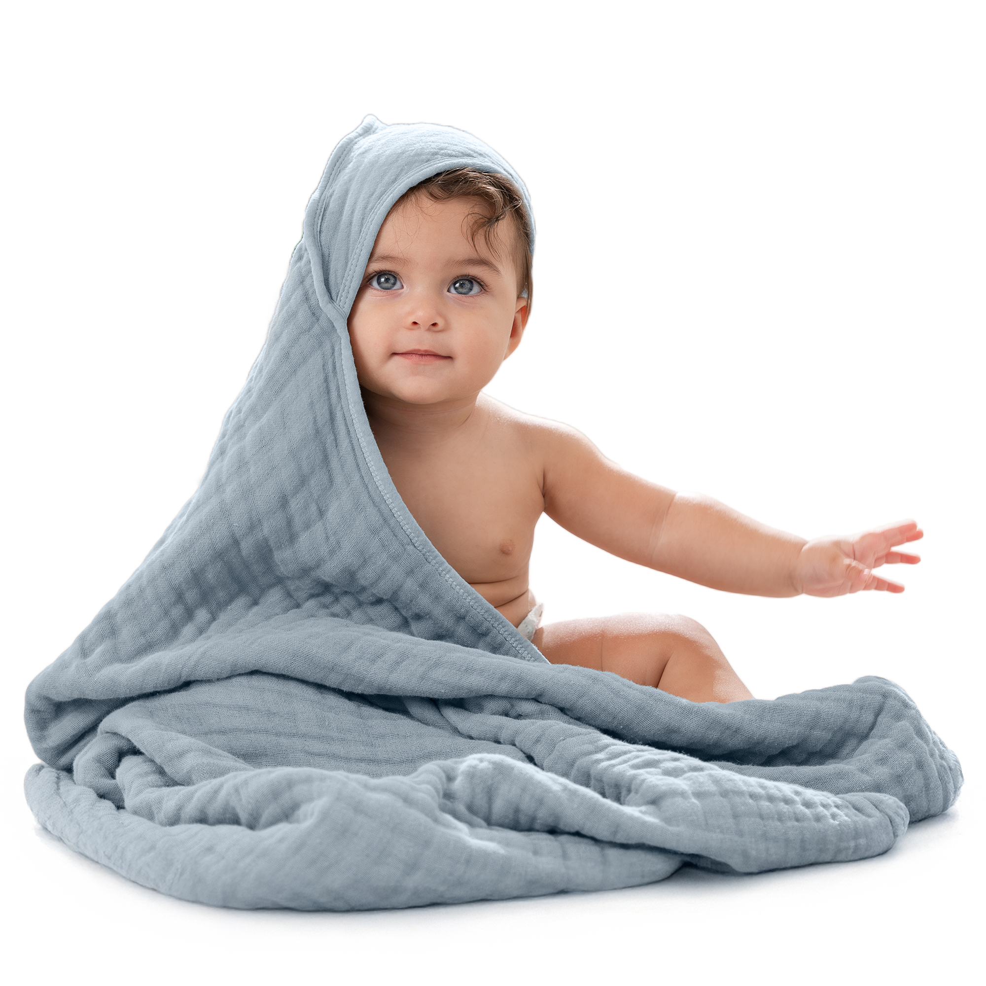 Comfy Cubs - Vendita all'ingrosso Asciugamano con cappuccio - Bambini e neonati - Asciugamano con cappuccio per neonati, 6 strati 100% cotone mussola di Comfy Cubs76