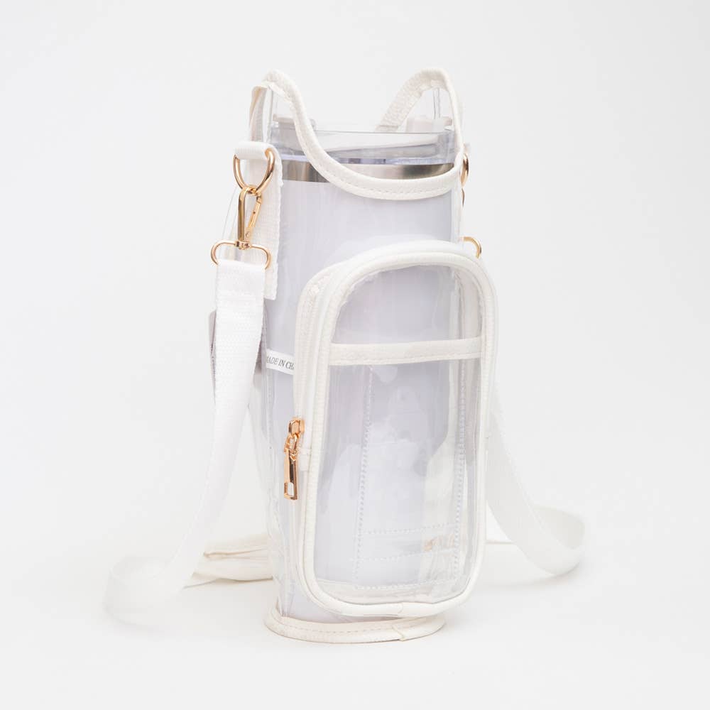 Sensibling Corp. - Vente Sac à bandoulière – femme - Sac bandoulière porte-gobelet transparent6