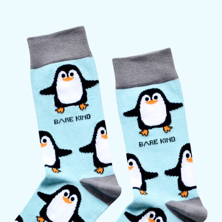 Bare Kind Socks - Wholesale Socks - Unisex - Penguin Socks | Bamboo Socks | Aqua Socks2