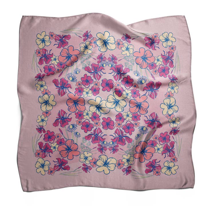 Delicate flowers printed scarf for wholesale by Bloom