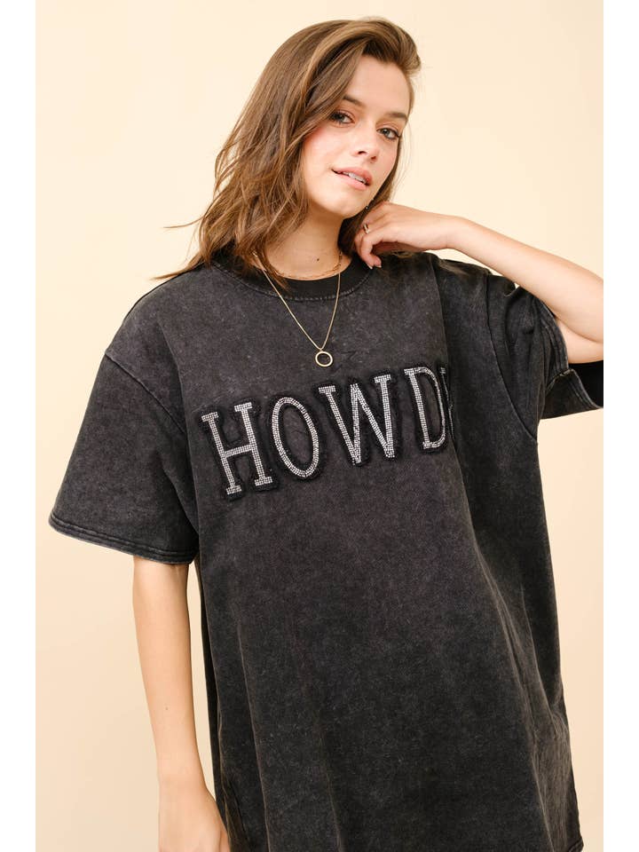 Blue B - Wholesale Dress - Women's - 22896T - HOWDY T shirt Dress