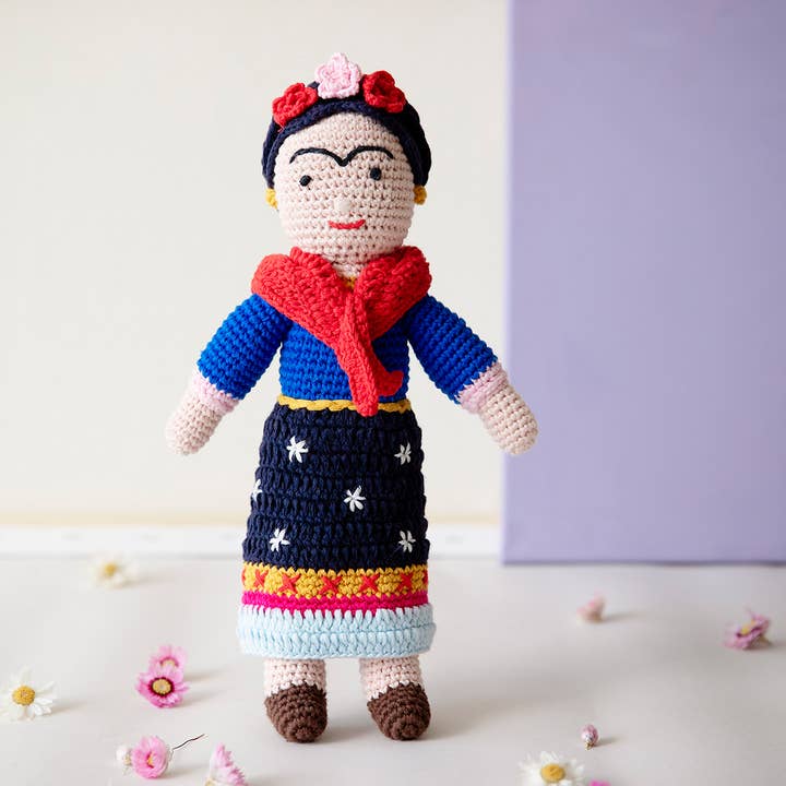 Global Affairs – Großhandel Puppe – Kinder – Gehäkelte Frida Kahlo Puppe