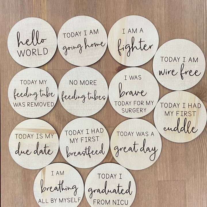 NICU Milestones for wholesale by Timber Tinkers