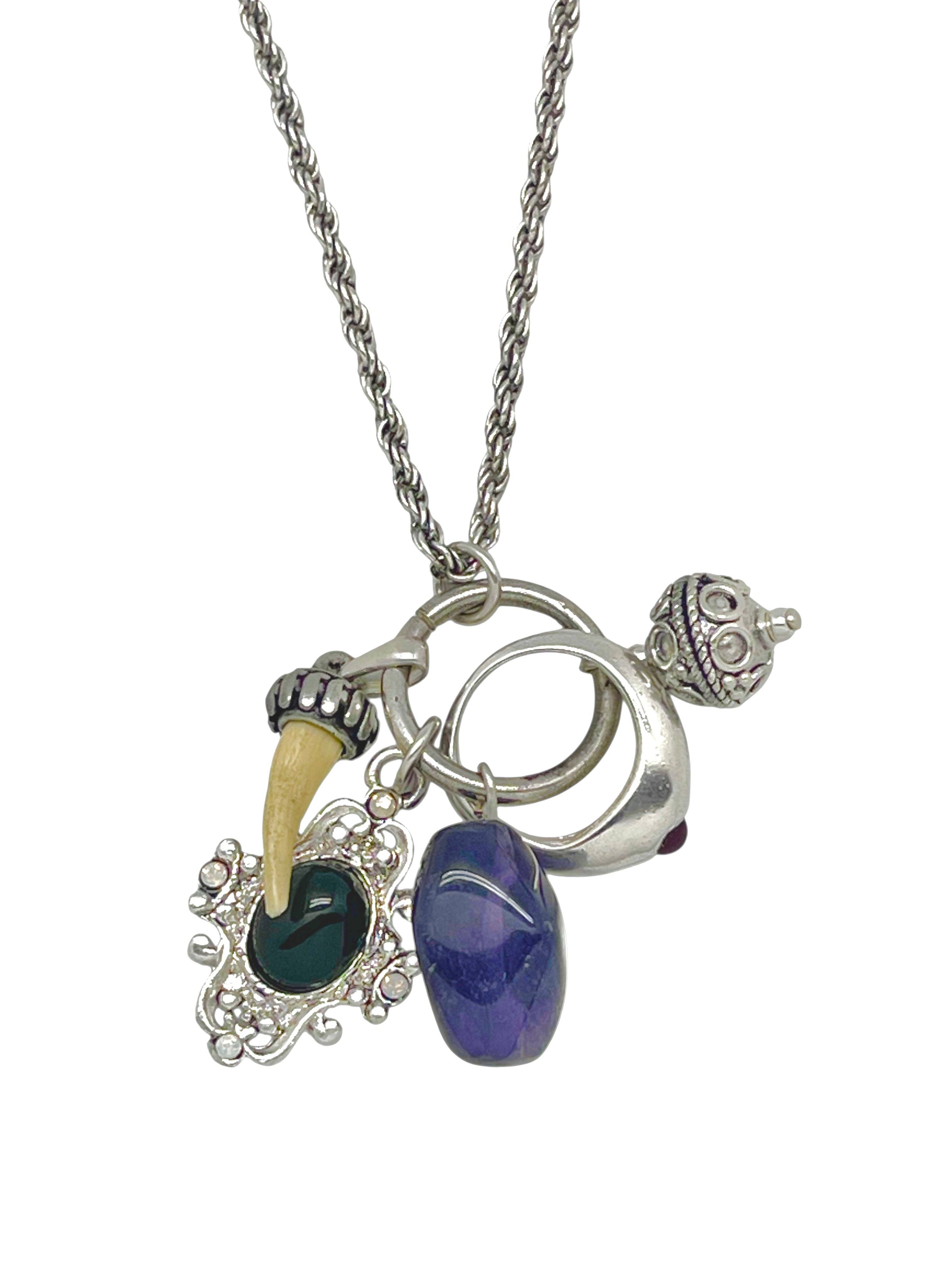 Gloria Mago - Wholesale Pendant/Charm Necklace - Trinity Drift necklace in 10µ silver charms2