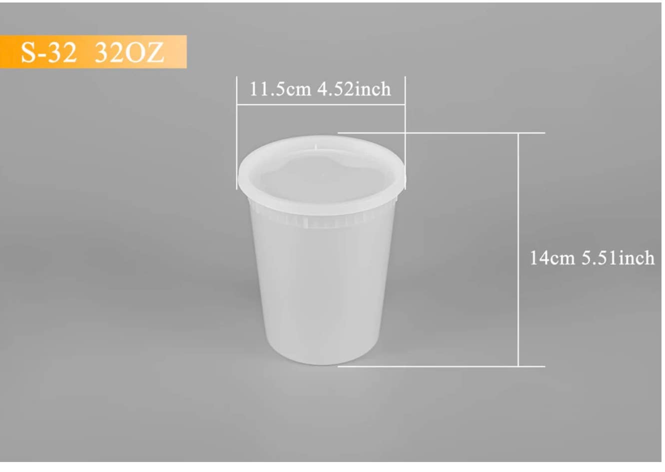 GW Restaurant Supplies – wholesale Food storage container – Restaurant Clear Food Soup Containers w lid 32 oz, 240 Count1