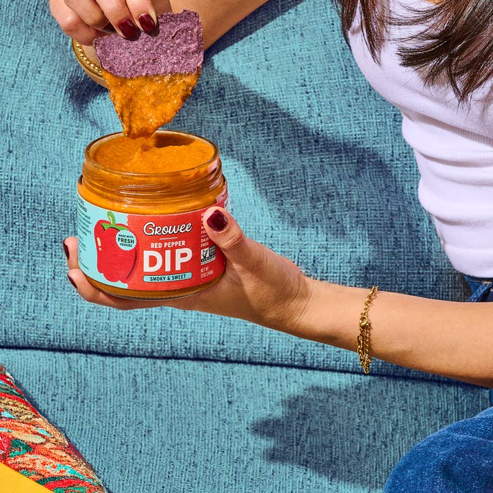 Growee Foods - Wholesale Dip - Red Pepper Dip, Sauce, Spread, Plant-based,12 OZ
