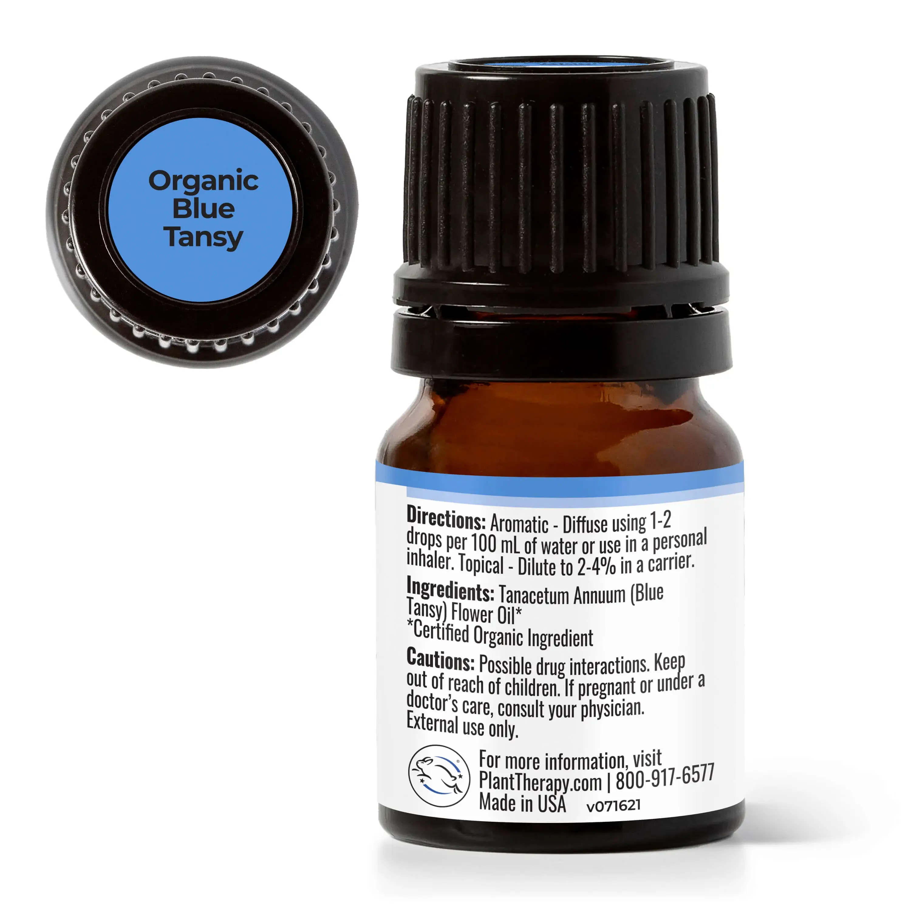 Plant Therapy - Venta al por mayor Aceite esencial - Aceite esencial de tanaceto azul orgánico 2,5 ml2