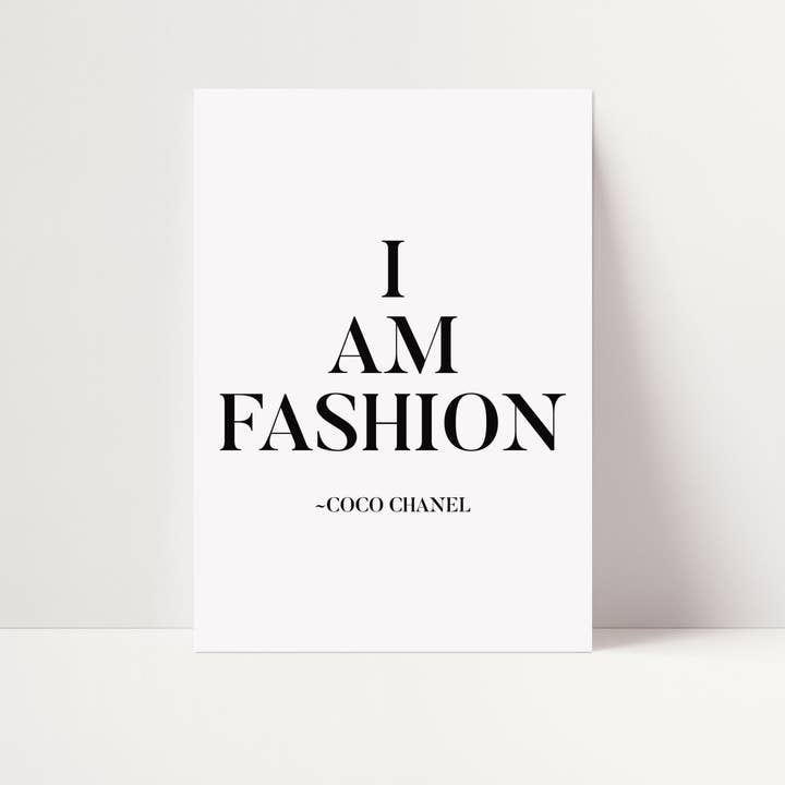 D'LUXE PRINTS - Wholesale Poster - I Am Fashion Print1