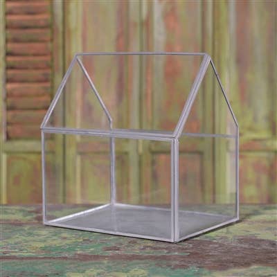HomArt - Wholesale Terrarium - Pierre Cottage Glass Terrarium - Large - Grey Antiq1