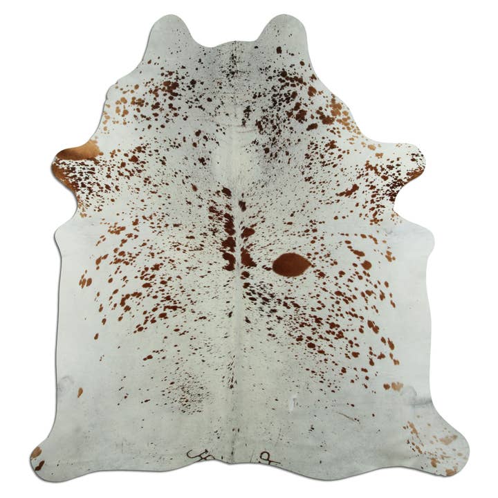 Tappeto in pelle di mucca - L210 x P180 cm - bianco marrone per la vendita all'ingrosso da parte di Livarto UG (haftungsbeschränkt)