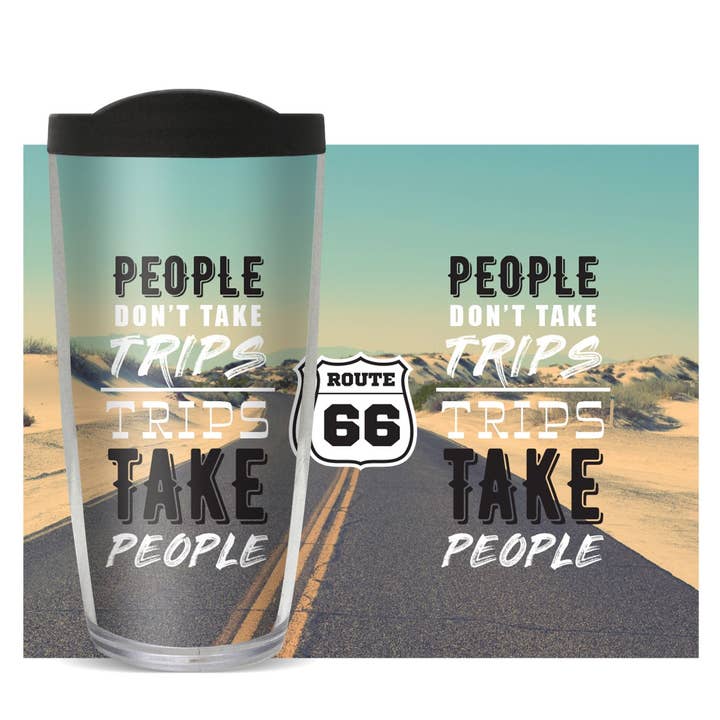 Route 66 Trips Take People Tumbler for wholesale by FREEHEART