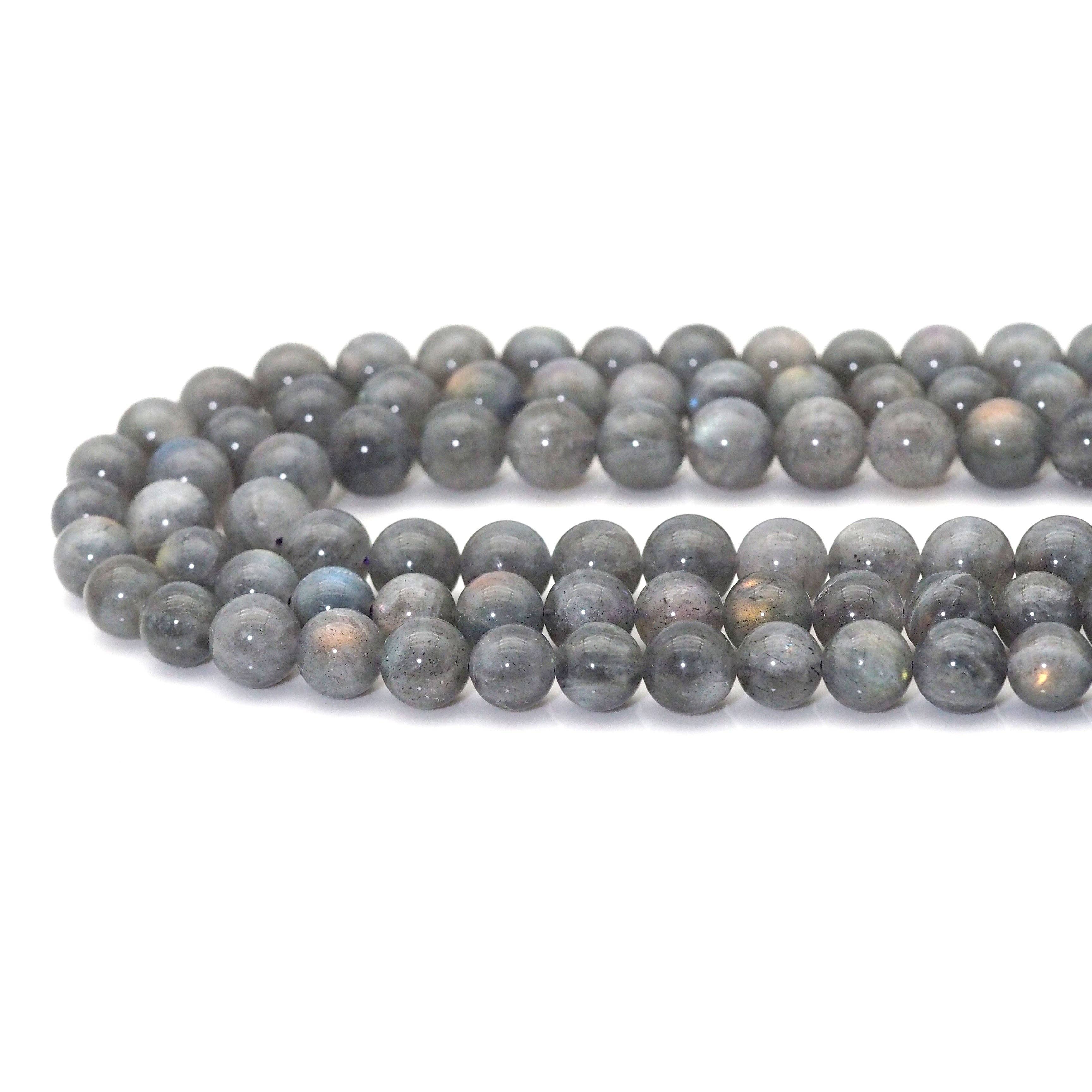 BestBeads&Beyond - Vente Perle - Labradorite violette véritable, perles lisses rondes de 6 mm/8 mm/10 mm, SKU #U16221