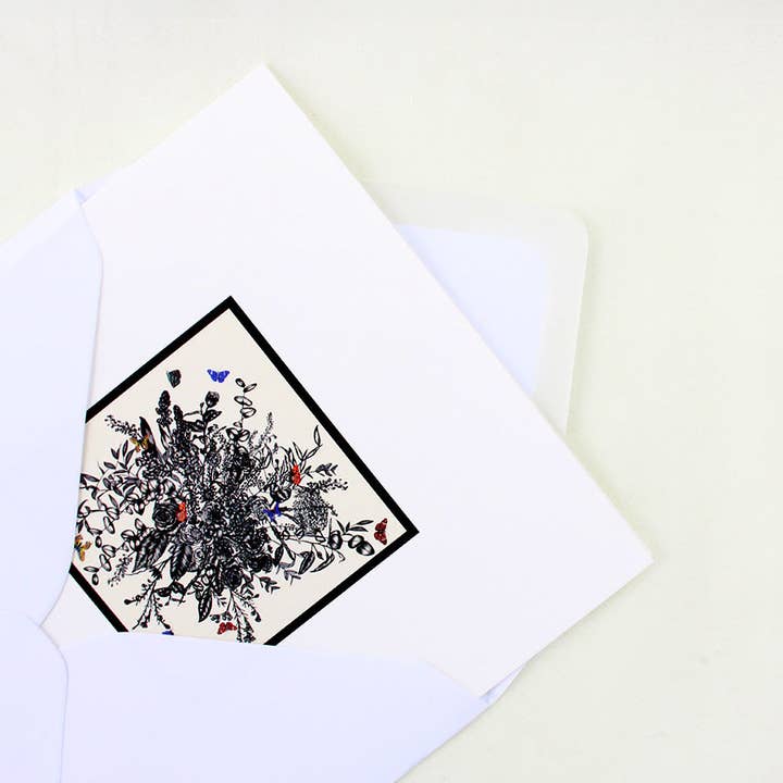 Shaku - Vendita all'ingrosso Biglietti di auguri generici - Carta Butterfly Bouquet4