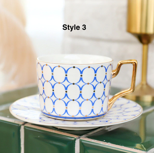 Homerely (We Cover All Import Duties) - Vendita all'ingrosso Tazza da tè/caffè - Set tazza da caffè e piattino stile britannico con confezione regalo2