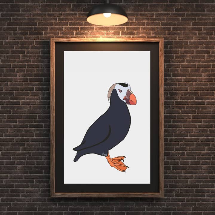 Tufted Puffin Print for wholesale by Artwork by Sophia