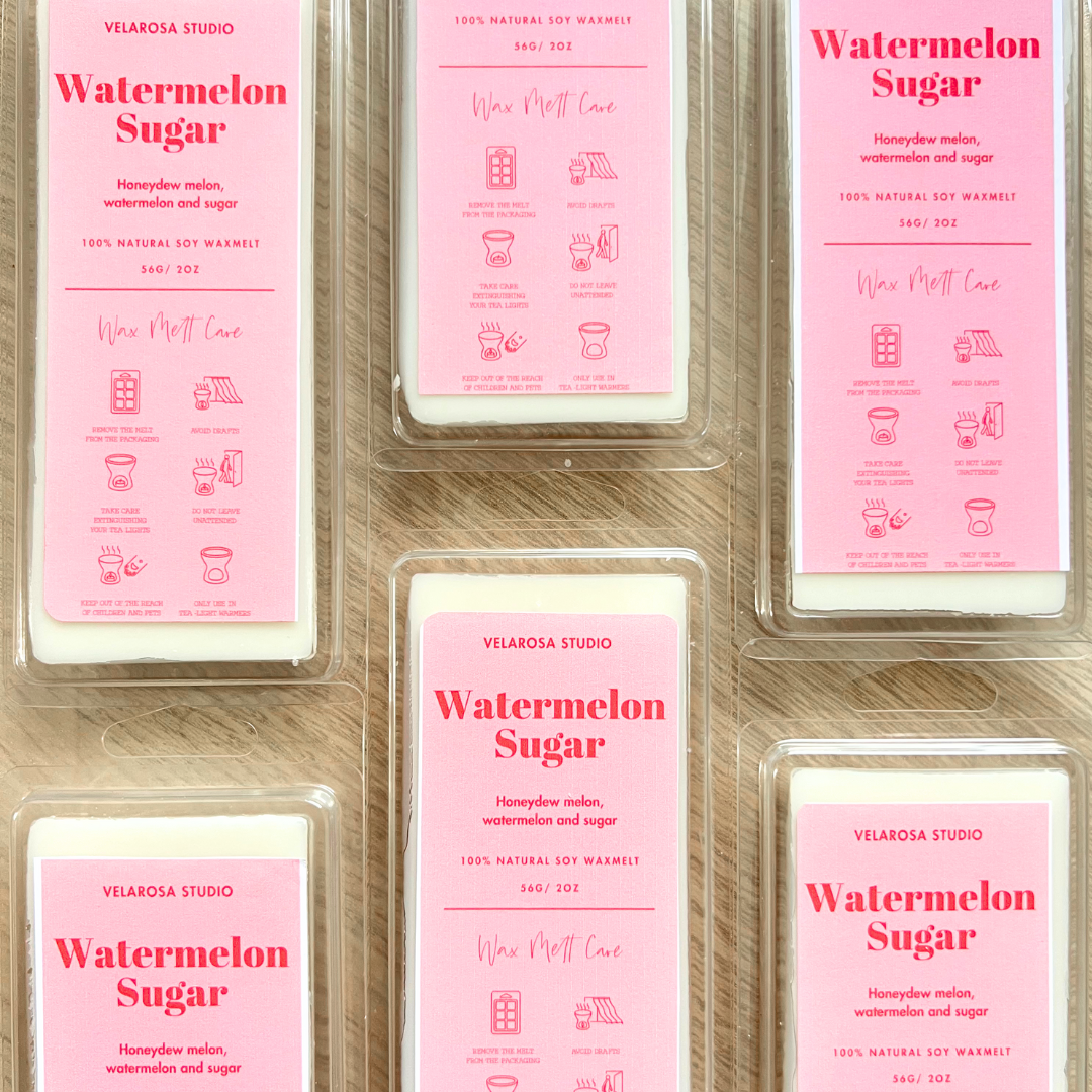 Velarosa Studio LLC - Wholesale Wax Melt - Soy Wax Melt Watermelon Sugar- Sweet Watermelon Scent1