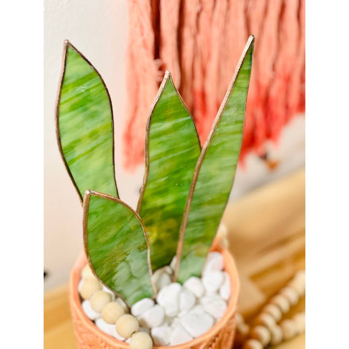 Samara Designs Studio – Planta artificial por atacado – Planta de cobra de vitral11