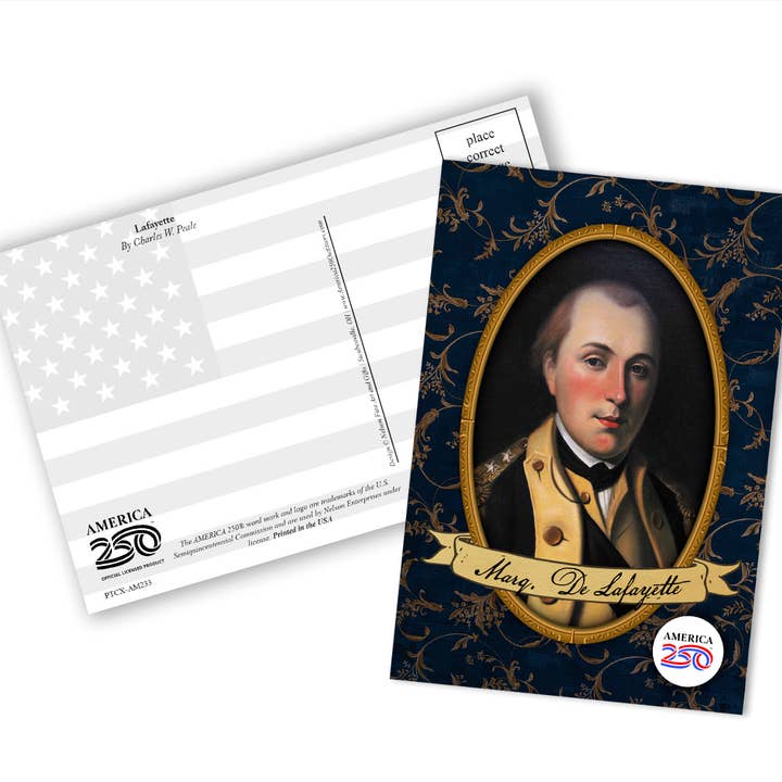 Carte postale du Marquis de Lafayette pour la vente par Nelson Gifts Wholesale