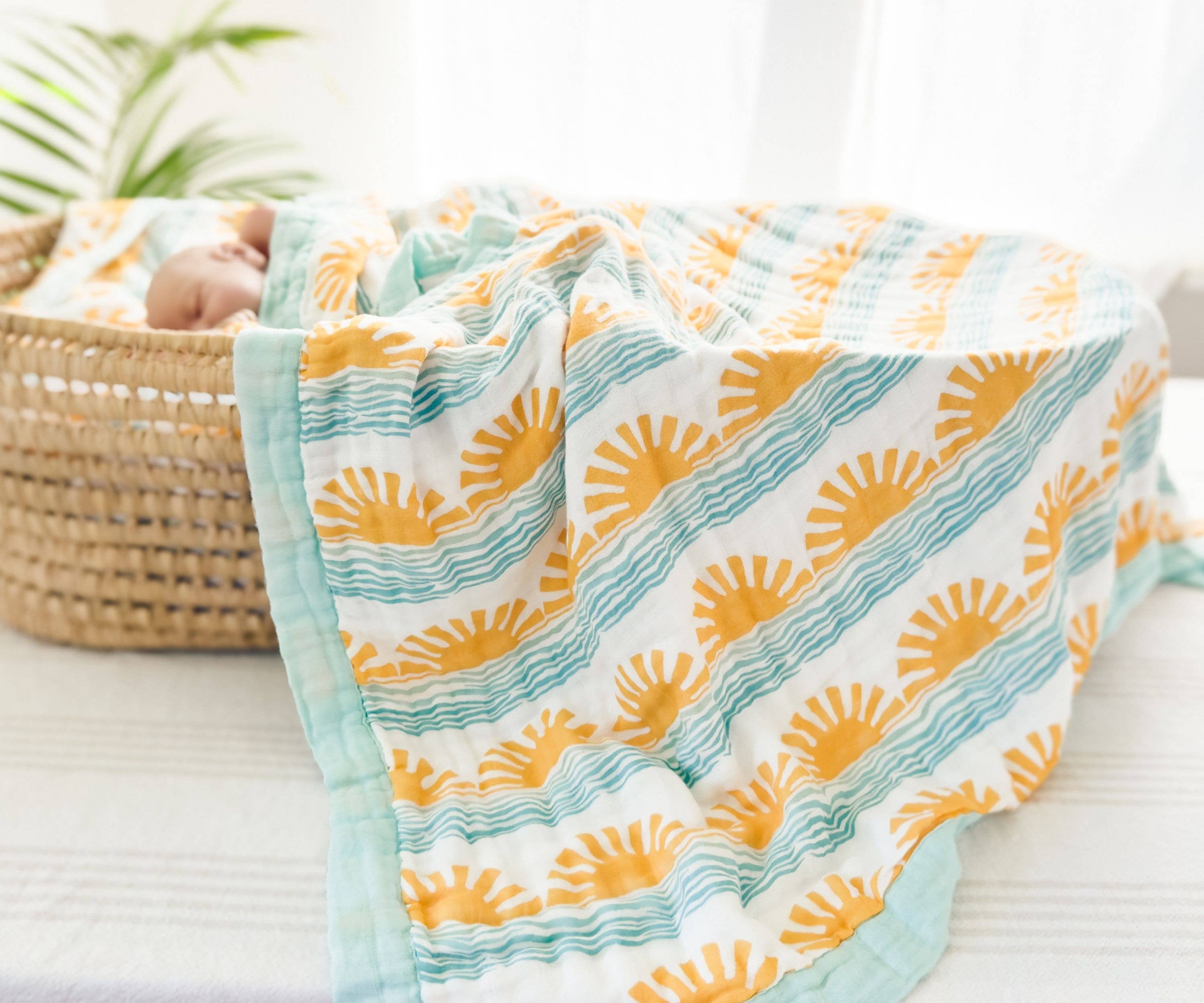 Coca + B.™ - Wholesale Milestone Blanket - Kids & Baby - Sun + Wave Baby Blanket | Organic Bamboo + Cotton2