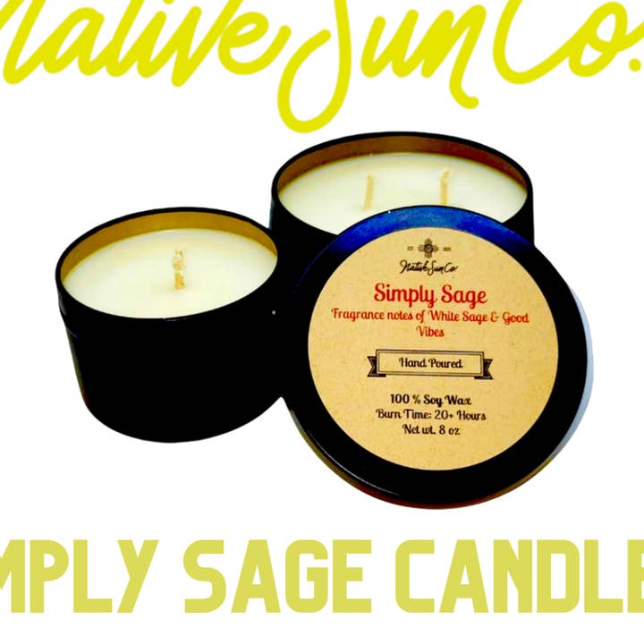 WHITE SAGE & GOOD VIBES CANDLE for wholesale by Native Sun Companies LLC