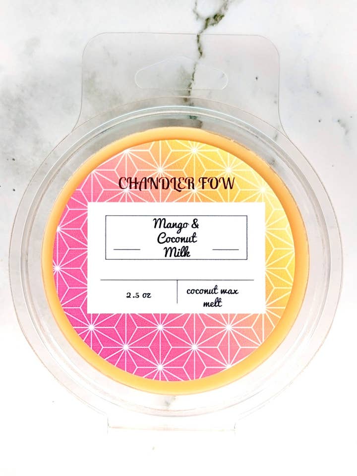 Mango & Coconut Milk Wax Melts for wholesale by Chandler Fow
