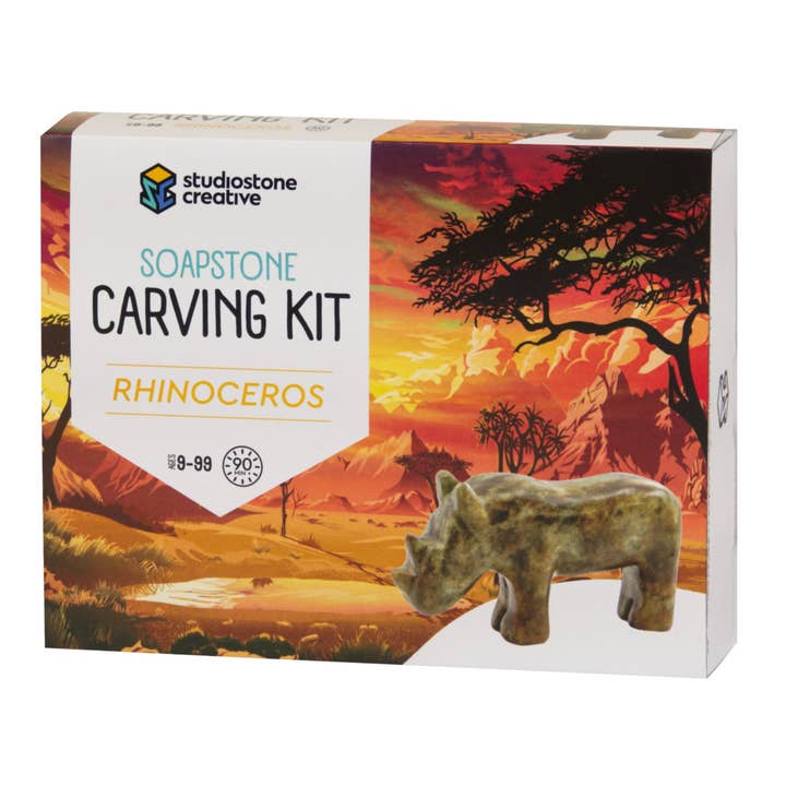 Rhino Soapstone Carving Kit for wholesale by Studiostone Creative