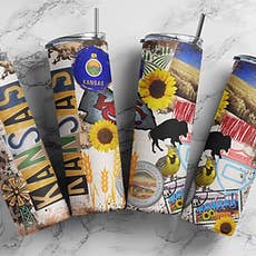 Kansas State Tumbler 20oz for wholesale by Countryside Savage