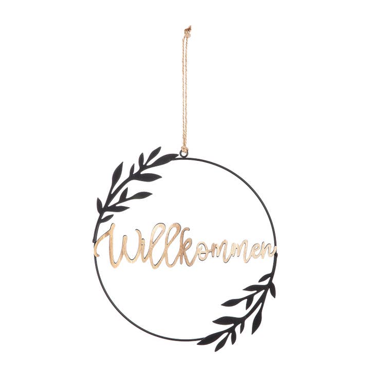 Gilde Handwerk Macrander GmbH & Co. KG – Cabide de porta por atacado – Gancho redondo de boas-vindas H. 25 cm - 2 modelos sortidos2