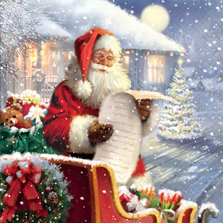 Paper Lunch Napkins 20ct Wish List Christmas for wholesale by Boston International