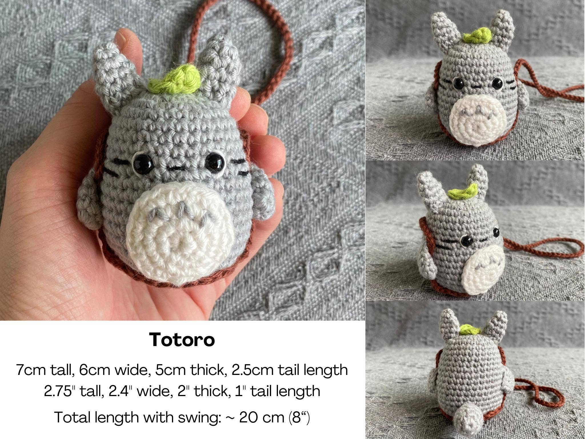 TOMOPOD LLC - Wholesale Stuffed/Plush Toy - Kids & Baby - Crochet Ghibli Car Hanger, Cute Totoro/Ponyo/No Face/Kiki 0