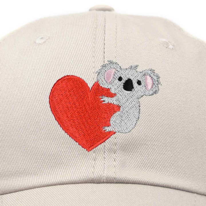 Dalix - Wholesale Baseball Cap - Women's - DALIX Cute Koala with Heart Hat Womens Embroidered Ball Cap1