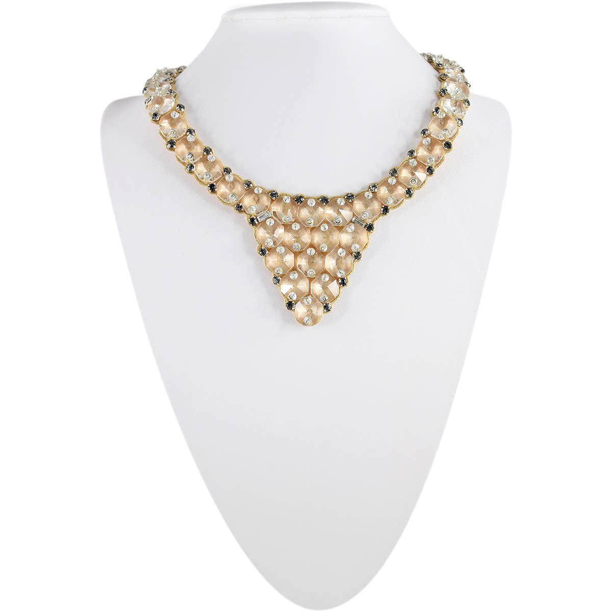 Vintage Addiction - Wholesale Bib Necklace - Vintage Crystal Pizzazz Bib Necklace2