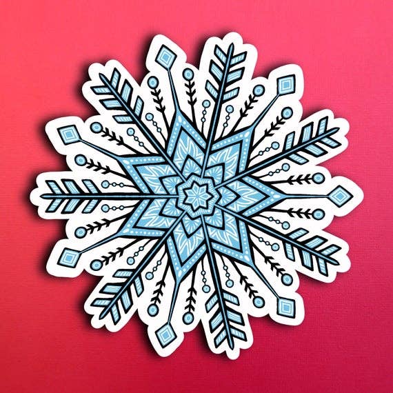 Zenspire Designs - Wholesale Sticker - Snowflake Sticker (WATERPROOF)