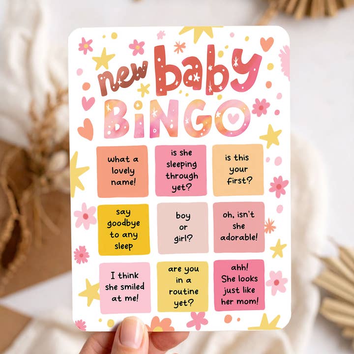 Aniet Illustration - Wholesale Baby Card - Card congratulations birth baby bingo girl postcard