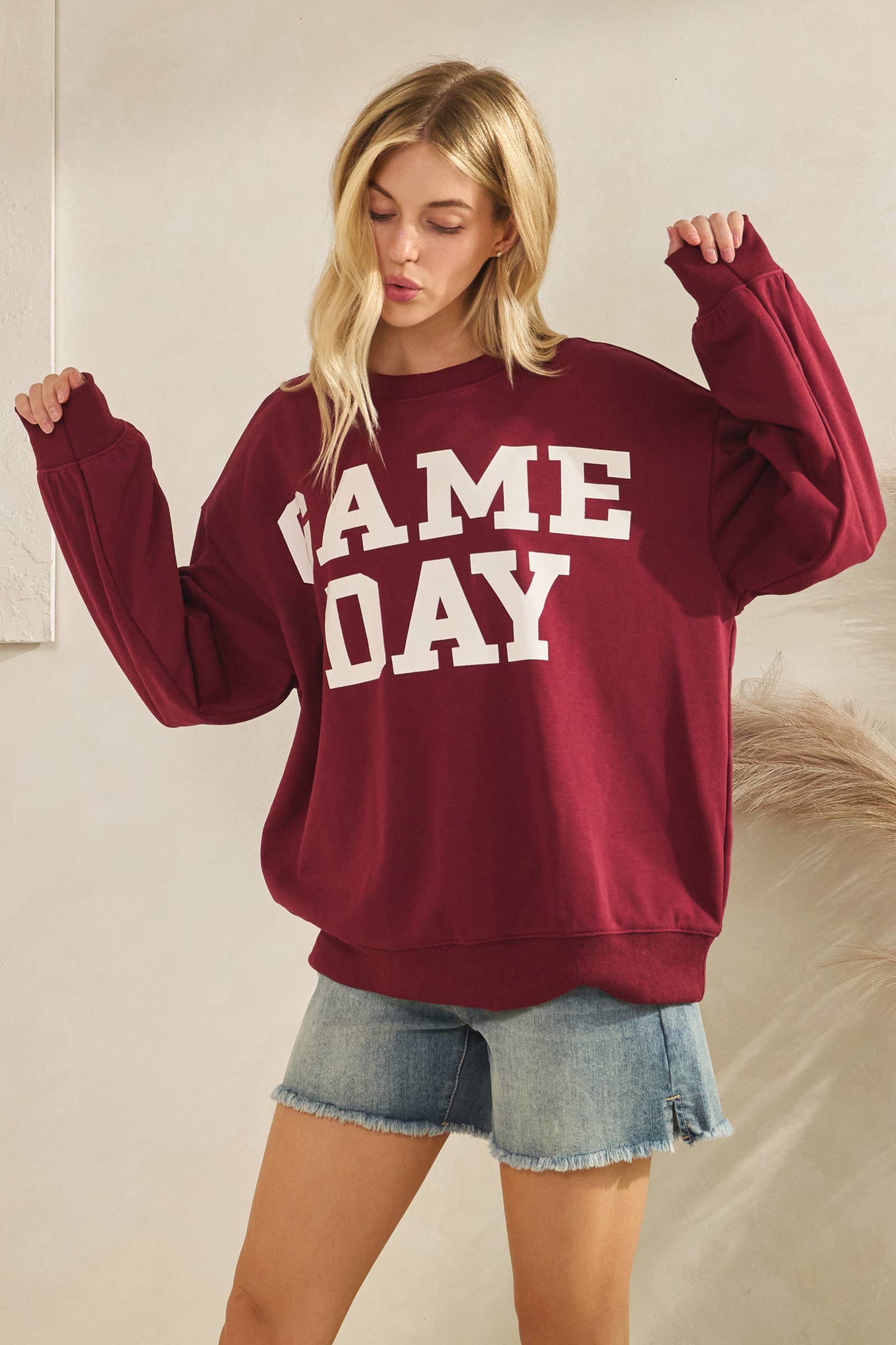 Sewn and Seen - Wholesale Graphic Sweatshirt - Women's - Bold Varsity Game Day Sweatshirt5