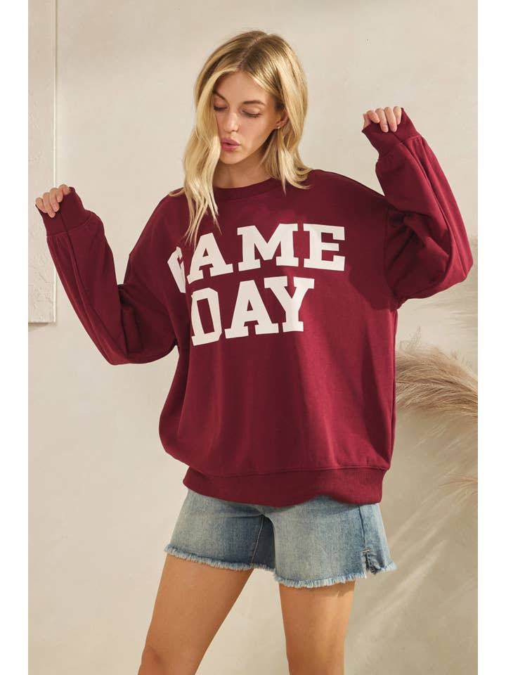 Sewn and Seen - Wholesale Graphic Sweatshirt - Women's - Bold Varsity Game Day Sweatshirt5
