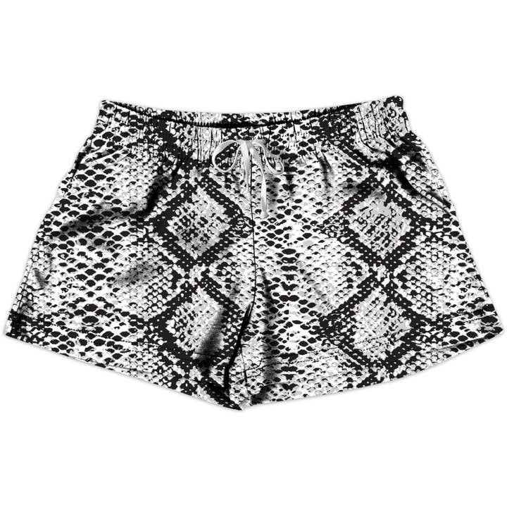 SC Lounge Shorts- Black/White Snakeskin for wholesale by Southern Couture