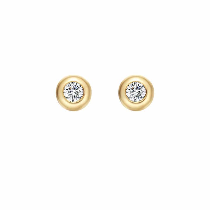 FANCIME Diamond XS Round 18K Solid Gold Studs for wholesale by Fanci Me Jewelry