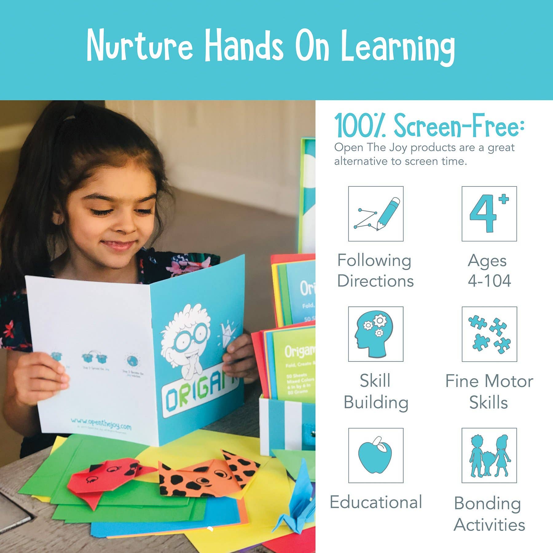 Open The Joy - Wholesale DIY Craft Kit - Kids - Origami Activity Kit: Nurture Mindfulness5