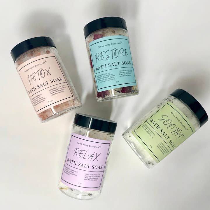 Relax Away Essentials - Wholesale Bath Soak/Milk - Bath Salt Soak - Spa Soak 8
