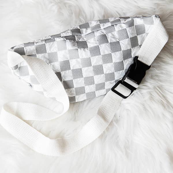 1st Allie - Wholesale Belt Bag - Women's - Checkered Nylon Crossbody Fanny Pack Bum Bag12
