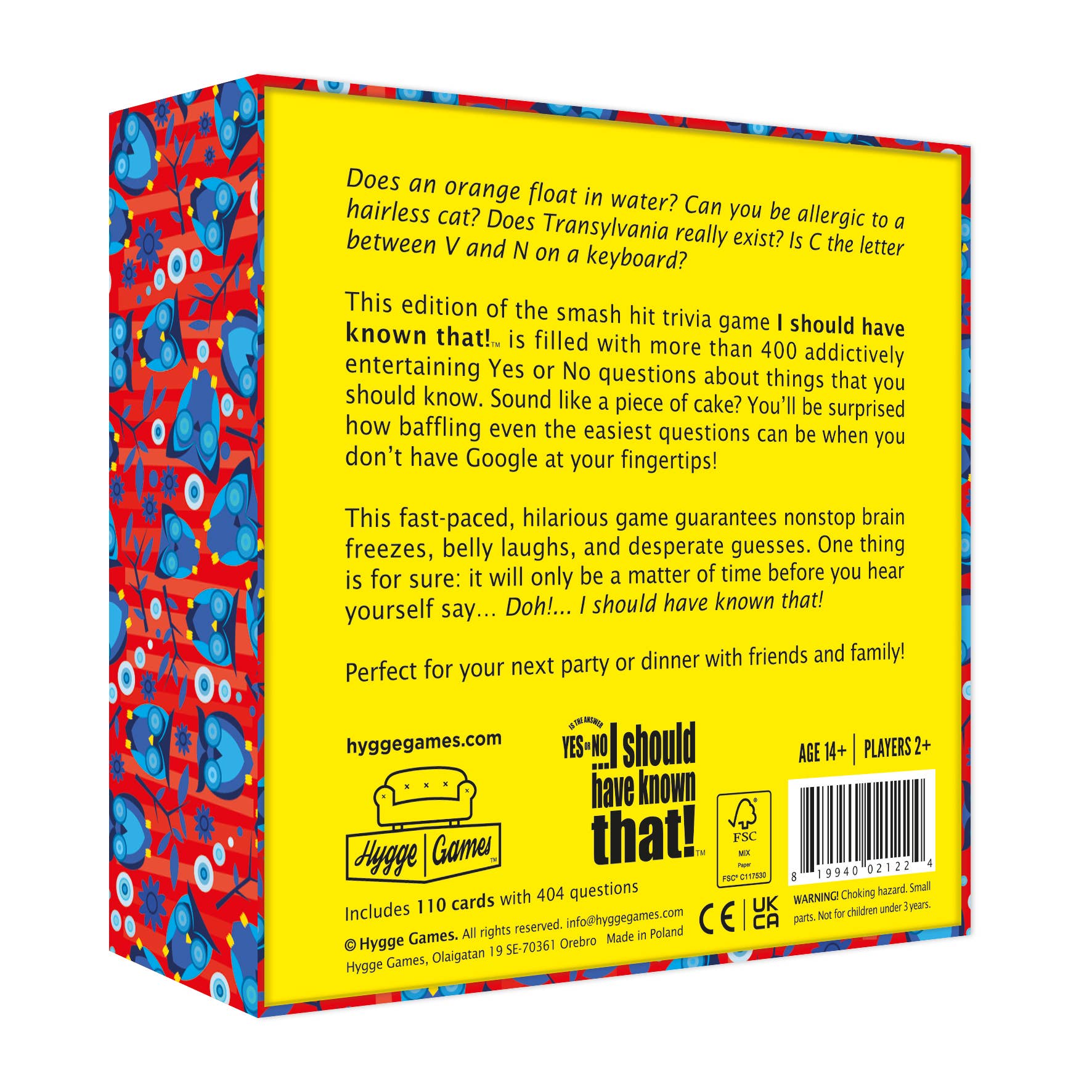 Hygge Games - Wholesale Card Game - Card Game - I Should Have Known That! - Yes Or No Edition1