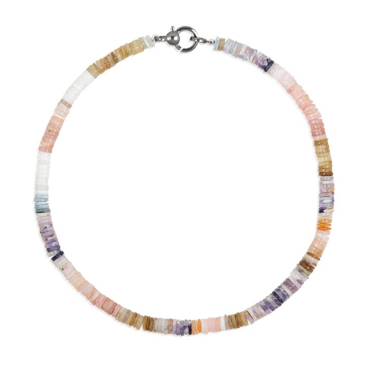 Multicolor Gemstone Candy Necklace for wholesale by Ela Rae Jewelry Llc.
