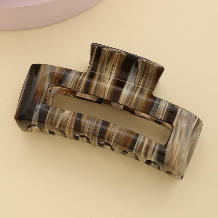 JOIA ACCESSORIES - Wholesale Hair Clip - Women's - RECTANGLE HAIR CLAW JAW CLIP, LVHA 2726