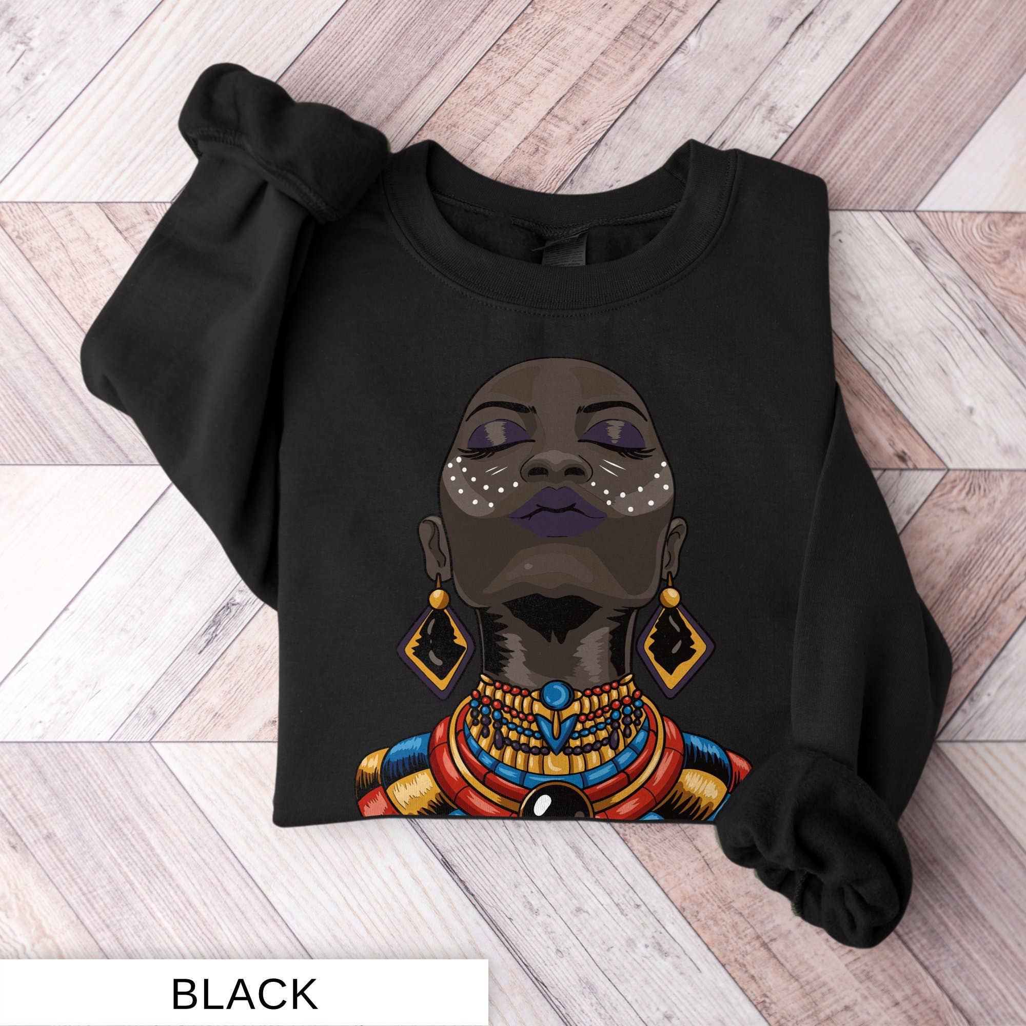 PositiveParty - Wholesale Hoodie - Women's - African Beauty Queen Hoodie: Black Queens & African-American2