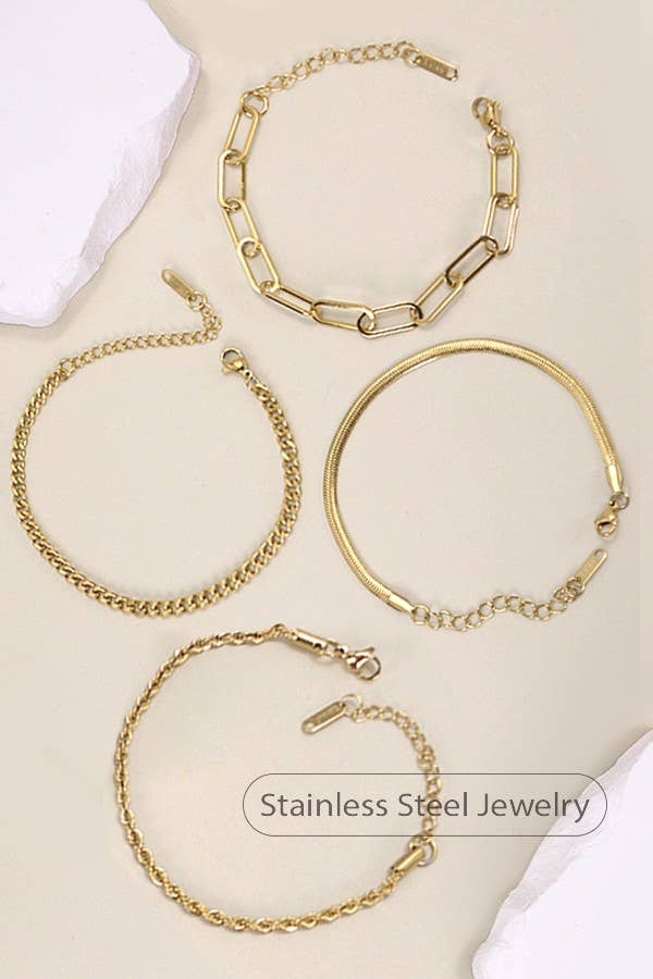 JOSSLYN by wall to wall – Großhandel Glieder- & Kettenarmband – Edelstahl Armband, wasserdicht und anlaufgeschützt | 40B1127